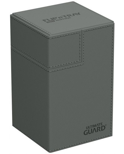 Cutie pentru carduri Ultimate Guard Flip`n`Tray 100+ XenoSkin - Monocolor Grey (100+ bucăți) - 1